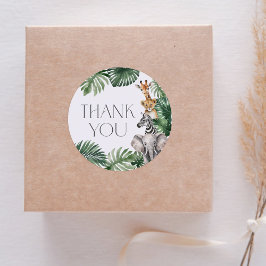 サファリ風ベビーシャワー ラウンドシール