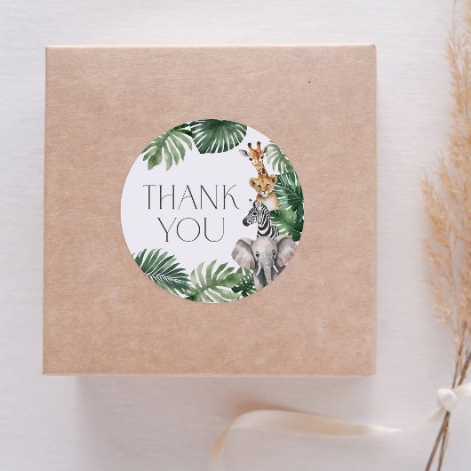 サファリ風ベビーシャワー ラウンドシール