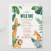 サファリ風ベビーシャワー 招待状 (正面)
