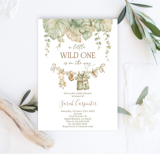 サファリ風ベビーシャワー 招待状