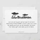 サファリ風ベビーシャワー 招待状 (裏面)