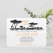 サファリ風ベビーシャワー 招待状 (スタンド正面)