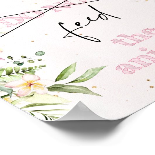 サファリ食べ物を与えーは動物の誕生日ではない ポスター (角)