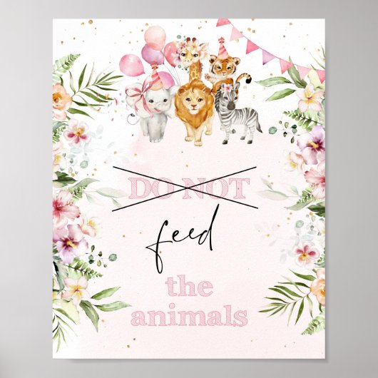 サファリ食べ物を与えーは動物の誕生日ではない ポスター (正面)