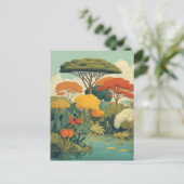 サファリ鮮やかジャングルシーン ポストカード (スタンド正面)