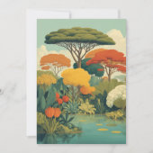 サファリ鮮やかジャングルシーン 招待状 (正面)