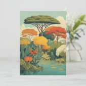 サファリ鮮やかジャングルシーン 招待状 (スタンド正面)