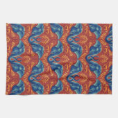サファリ鮮やかタペストリーパターン – ザホワイトロータス キッチンタオル (横)