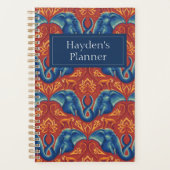 サファリ鮮やかタペストリーパターン – ザホワイトロータス プランナー手帳 (正面)