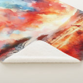 サファリ鮮やかーサンセット シェルパブランケット (3/4)