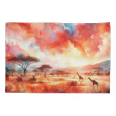 サファリ鮮やかーサンセット 枕カバー (裏面-左)