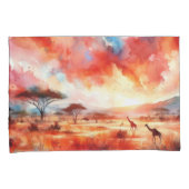 サファリ鮮やかーサンセット 枕カバー (正面右)