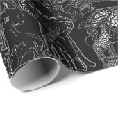 サファリ黒と白かわいいギフトユニーク|過去記事 ラッピングペーパー (ロールコーナー)