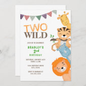 サファリ2ワイルド2歳の誕生日 招待状 (正面/裏面)