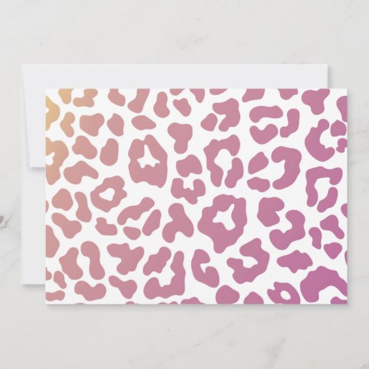 サファリ3rdガールヤングワイルドスリーフォト誕生日 招待状 (裏面)