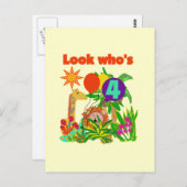 サファリ4th誕生日Tシャツとギフト ポストカード (正面/裏面)