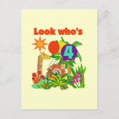 サファリ4th誕生日Tシャツとギフト ポストカード (正面)