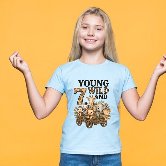 サファリ7歳の誕生日Tシャツ Tシャツ