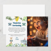 サファリ、ありがとうカード（写真付き） サンキューカード (正面/裏面)