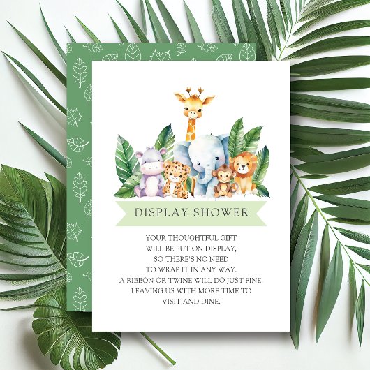 サファリ・アドベンチャー・ギフトディスプレイシャワー エンクロージャーカード