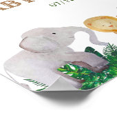 サファリ アニマル ベビー シャワー ウェルカム サイン (角)