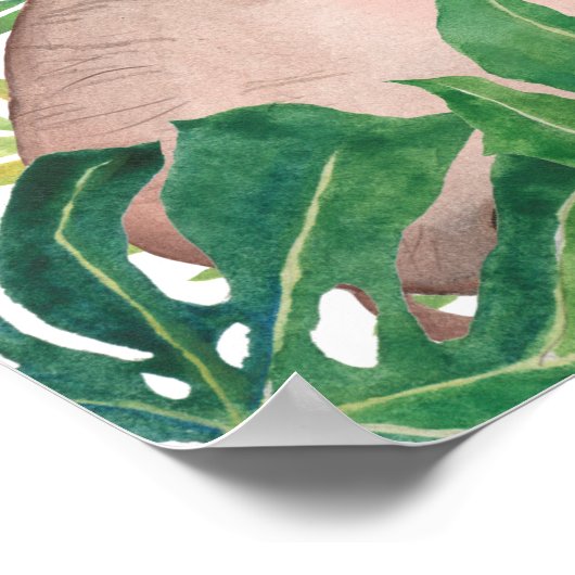 サファリ・イン・ザ・ジャングル ベイビー・ヒポポタマス ポスター (角)