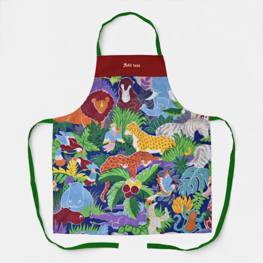サファリ、カラフル野生動物、 エプロン (正面)