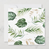 サファリ グリーンフォリア ジェンダーニュートラル ベビーシャワー 招待状 (裏面)