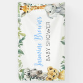 サファリ/ジャングル動物デジタル背景、バナー。 横断幕 (縦)