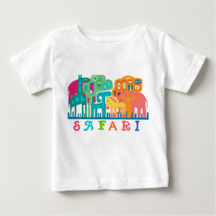 サファリ – ジャングル動物 ベビーTシャツ