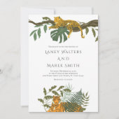 サファリ·ジャングル結婚動物 招待状 (正面)