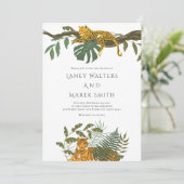 サファリ·ジャングル結婚動物 招待状 (スタンド正面)