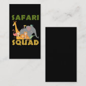 サファリ·スクアッド動物園アニマル·ファミリーバケーション 名刺 (正面/裏面)