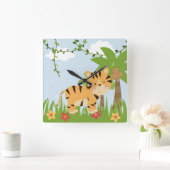 サファリ スクエア壁時計 (ホーム)