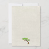 サファリ ゼブラ 動物園 パーティー 誕生日 招待状 (裏面)