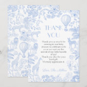 サファリ トワ・ド・ジュイ ベビーシャワー 感謝カード 招待状 (正面/裏面)