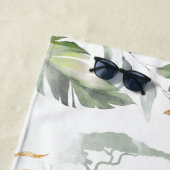 サファリ パームリーフ 新婚夫婦 スクリプト さん ビーチタオル (インサイチュ)