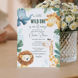 サファリ ベイビーシャワー 招待状
