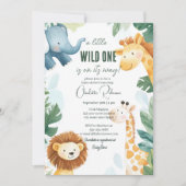 サファリ ベイビーシャワー 招待状 (正面)