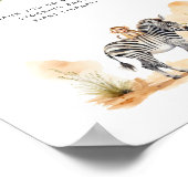 サファリ ベイビー 動物 赤ちゃんのシャワー 本 赤ちゃんのための ポスター (角)