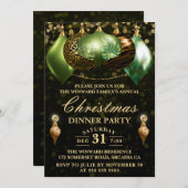 サファリ ワイルドライフ 2 ビーズ クリスマス ディナー パーティー 招待状 (正面/裏面)