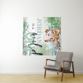 サファリ ワイルド バースデー ライオン パーソナライズ タペストリー (インサイチュ(横))