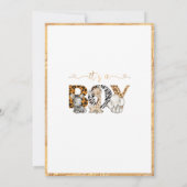 サファリ ワイルド ベイビー シャワー ゴールド パーティー 招待状 (裏面)