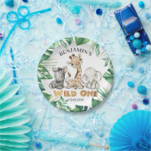 サファリ·ワイルド·ワン·バースデー·パーティー ペーパープレート (パーティー)