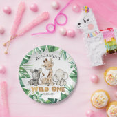 サファリ·ワイルド·ワン·バースデー·パーティー ペーパープレート (パーティー)