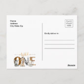 サファリ ワイルド ワン バースデー パーティー 招待状 (裏面)