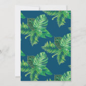 サファリ ワイルド ワン 動物 ジャングル フォト 1歳 誕生日 招待状 (裏面)