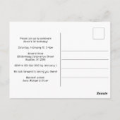 サファリ ワイルド ワン 1歳の誕生日パーティー招待状 ポストカード (裏面)