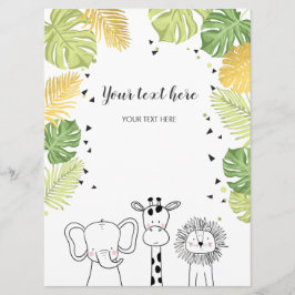 サファリ 動物 ジャングル 動物園 挿入カード ワイルドワン 招待状