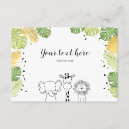 サファリ 動物 ジャングル 動物園 挿入カード ワイルド ワン エンクロージャーカード